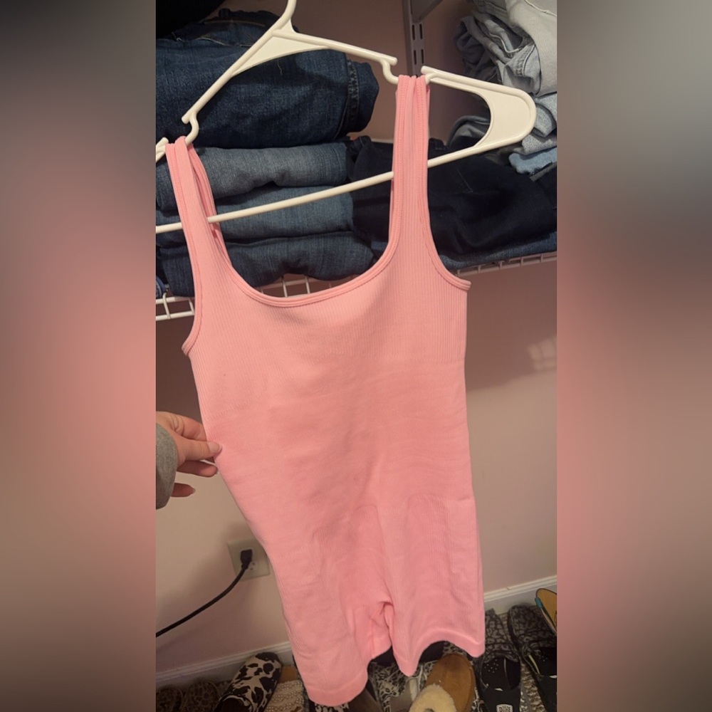 pink jumpsuit